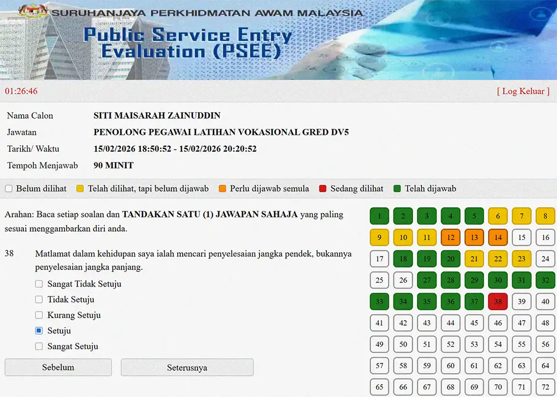 Simulasi Ujian Psikometrik